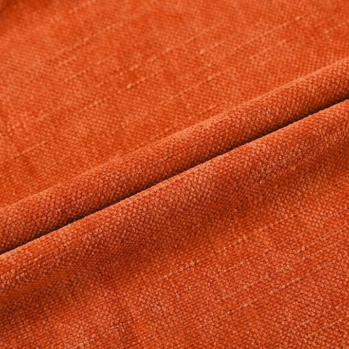 Set of 4 Soft Textured Decorative Throw Pillow Covers 26x26 Inch Cozy Farmhouse Cushion Cover Square Accent Pillow Cases for Bed Couch Sofa Living Room, Burnt Orange