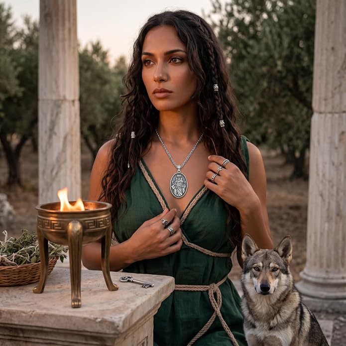 Hecate Wiccan Triple Moon Goddess Necklace Tetragrammaton Nudo De Bruja Plata 925 Original Sterling Silver Cat Moon Pendant Hekate Witch Necklace Amulet Witchy Jewelry Gifts for Women Men