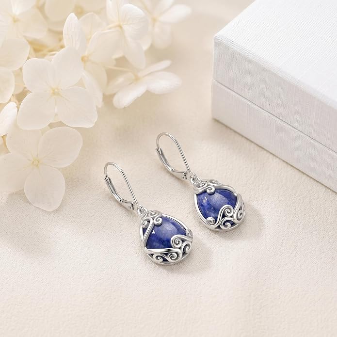 Teardrop Tree of Life/Filigree Earrings for Women Dangle Leverback Earrings Jewelry Gift Anniversary For Her