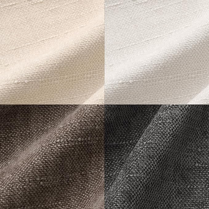 Pack of 4 Throw Pillow Covers 22x22 Inch Chenille Textured Neutral Soft Pillow Covers Solid Decorative Farmhouse Cushion Covers Home Boho Decor for Couch Sofa Bed Living Room