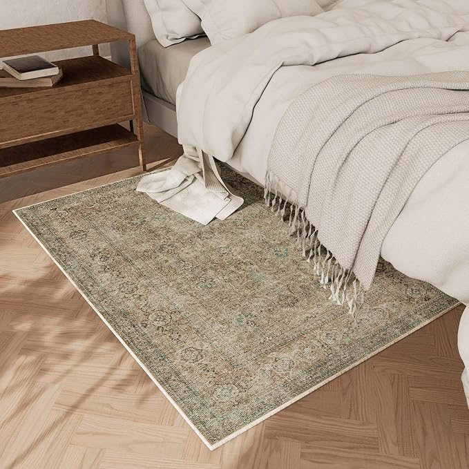Machine Washable Small Rugs for Kitchen: Door Mat Indoor Entrance 2x3 Entryway Rug Stain Resistant Non-Slip Low Pile Soft Throw Carpet for Front Door Indoor Entrance Entry Bedroom Nursey