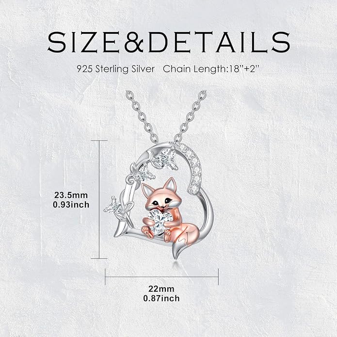 PELOVNY Teddy Bear Necklace for Women 925 Sterling Silver Bear/Highland Cow/Fox/Cat/Axolotl Birthstone Necklace Christmas Birthday Jewelry Gifts for Mom Daughter Wife Sister