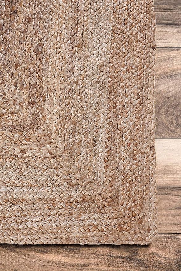 RAJRANG Reversible Jute Rug 3x5 Feet Natural Fibers Hand-Woven Braided Carpet for Farmhouse Living Room, Kitchen, Bedroom