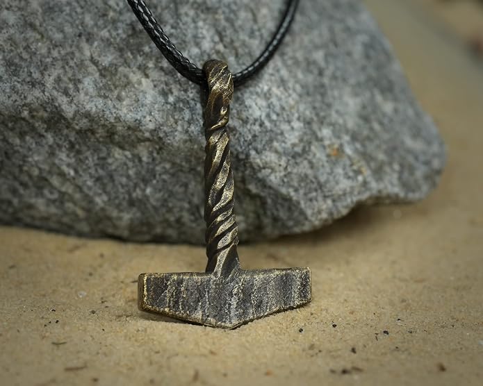 Baldur Jewelry - Thors Hammer Necklace Pendant Mjölnir - Viking Norse Thor Hammer Pendant Viking Jewelry - Thor Necklace - Thor Gifts for Men - Viking Necklace for Men