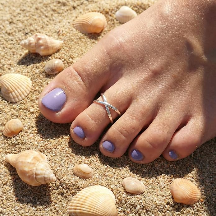 Sterling Silver Toe Ring, Handmade Adjustable Open Band, Minimalist Dainty Summer Beach Foot Jewelry for Women, Can Be Worn as Knuckle or Pinky Ring