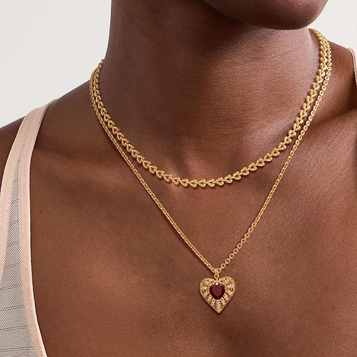Dremmy Studios Dainty Gold Choker Necklace for Women 14K Gold Plated Coin Disc Figaro Layered Beaded Flat Mariner Sideways Cross Wishbone Link Clavicle Necklaces