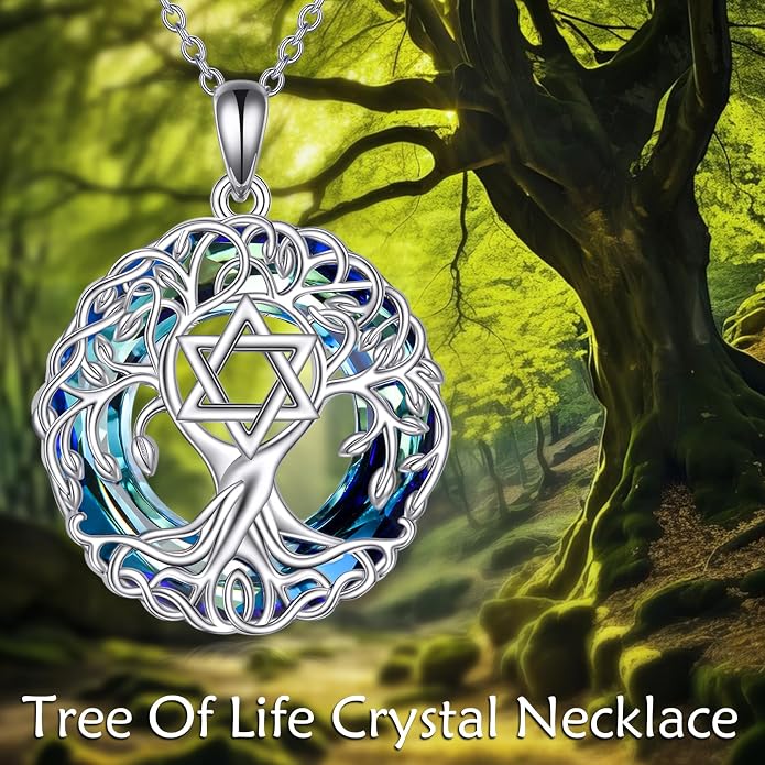 YFN Tree of Life Necklace Sterling Silver Celtic Knot Tree Pendant Jewelry Gifts for Women Men