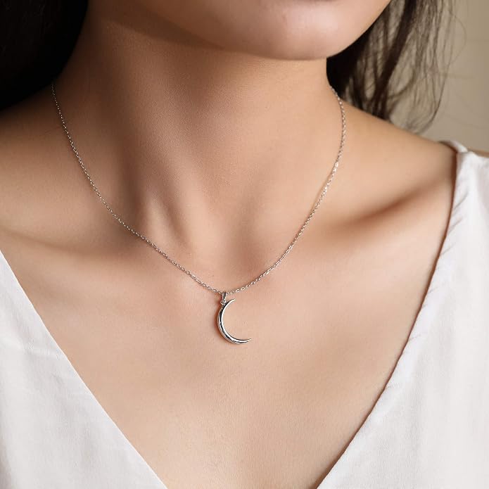 S.Leaf Gold Dainty Pendant Necklaces for Women Sterling Silver Gold Plated Layered Horizontal Vertical Bar Star Starburst Moon Cubic Zirconia Lariat Necklace for Women Trendy Gifts