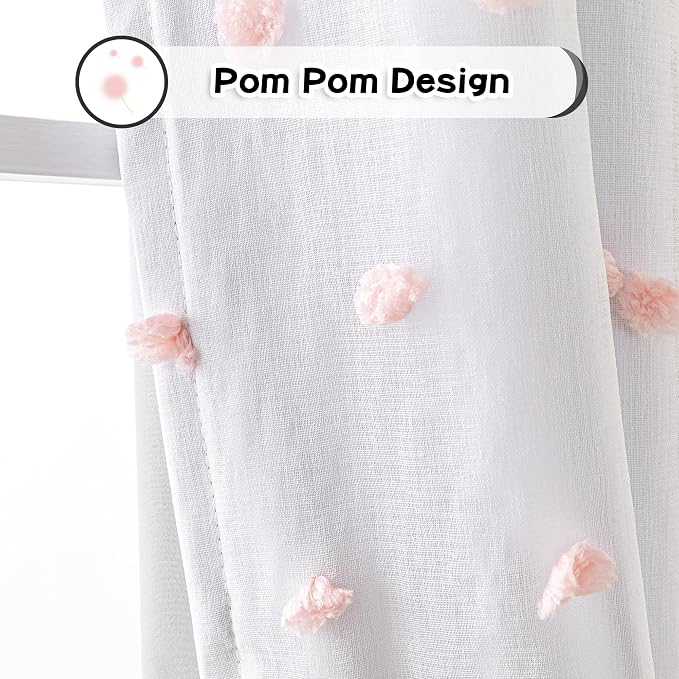 MYSKY HOME Pink Blackout Curtains for Girls Bedroom 54 Inch Long Short Curtains for Windows Treatment 100% Black Out Curtain for Kids Room 2 Panels Grommet 2 Layered Small Nursery Drapes 52W x 54L