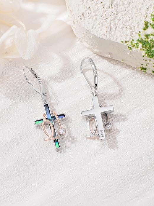 Midari Heart Dangle Earrings 925 Sterling Silver Leverback Drop Earrings Teacher Music Art Jewelry Gifts for Women Students Apple/Guitar/Palette/Note Design