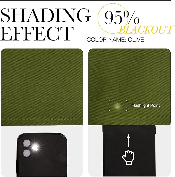 NICETOWN Olive Green Blackout Curtains 40 inches Length for Kitchen, 2 Panels, 29" Wide, Thermal Insulated Decoration Drapes for Small Window