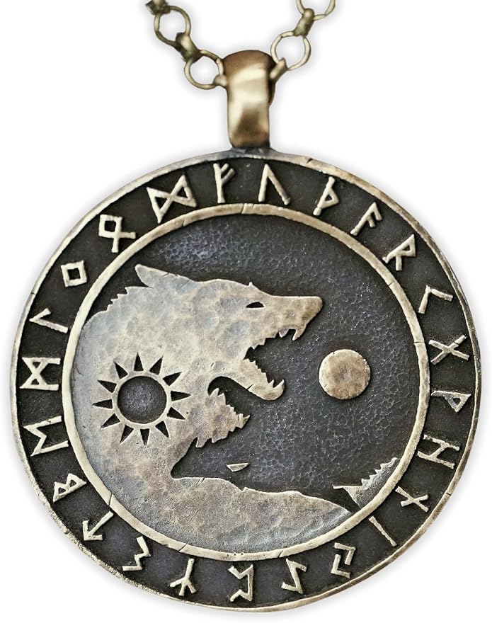 Yin Yang Necklace For Men Ancient Looking High Quality Pendant Jewelry - Yin Yang Gifts - Viking Jewelry for Men