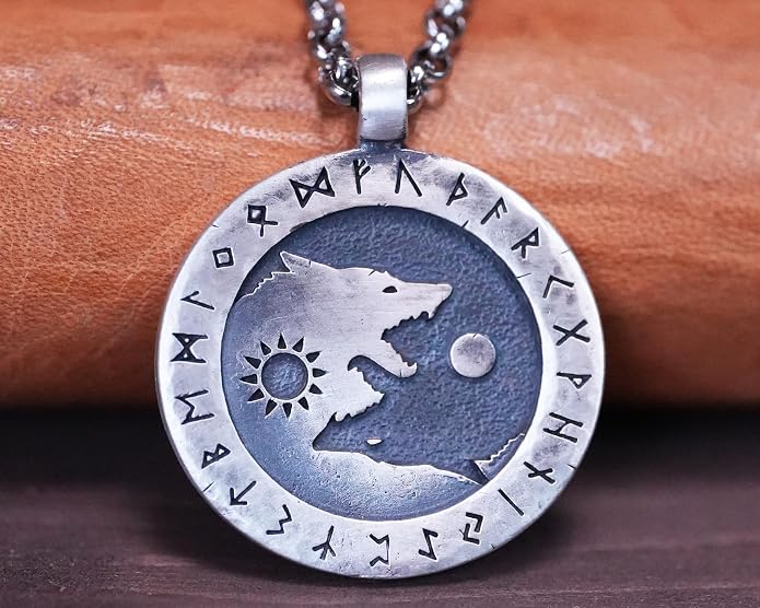 Yin Yang Necklace For Men Ancient Looking High Quality Pendant Jewelry - Yin Yang Gifts - Viking Jewelry for Men