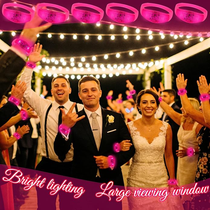 150 Pcs LED Glow Bracelets Sound Activated Light Up Bracelets for Adults Glow in the Dark Party Supplies Birthday Party Favors for Christmas, Halloween, Rave, New Year, Concert
