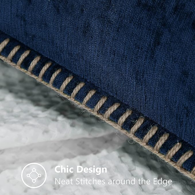 decorUhome Soft Chenille Throw Pillow Covers 12x20 Set of 2 Poseidon | Fall Textured Decorative Throw Pillow Cases Stitched Edge Modern Farmhouse Luxury Boho Velvet for Couch Sofa Bed Home Decor