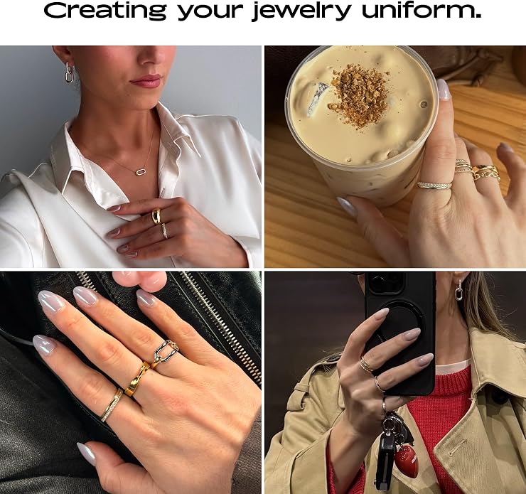 Ana Luisa Gold Rings for Women - 14K Gold Plated Rings for Women Non Tarnish - Trendy Stacking Ring for Daily Wear - Twisted, Heart, Eternity Ring Styles - Hypoallergenic & Water-Resistant Jewelry