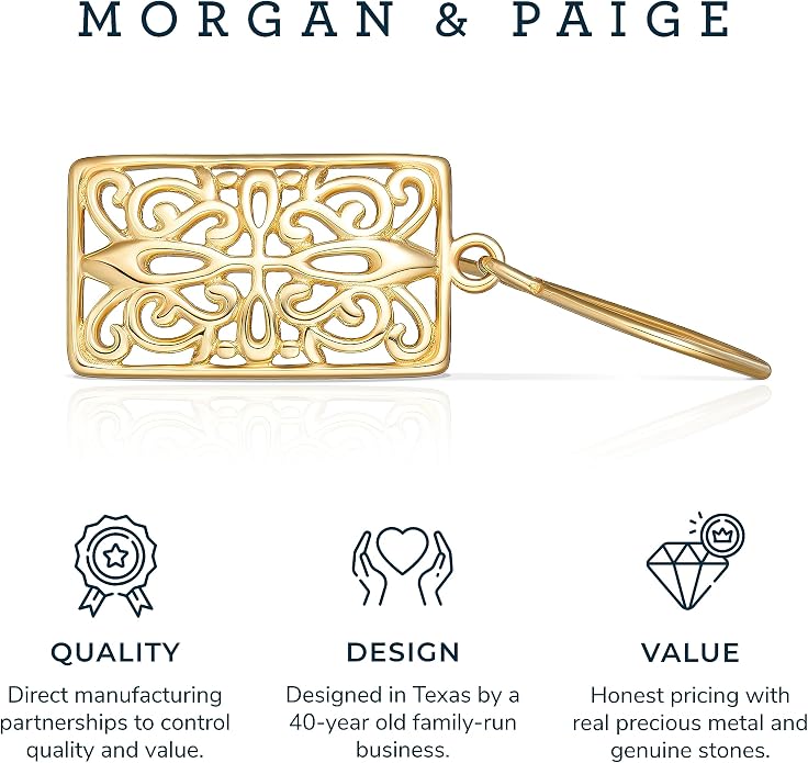 MORGAN & PAIGE .925 Sterling Silver Oxidized, 18K Yellow Gold or 14K Rose Gold Plated Butterfly Celtic Knot Dangle or Stud Earrings for Women - Hypoallergenic Sterling Silver Earrings, Gifts for Her