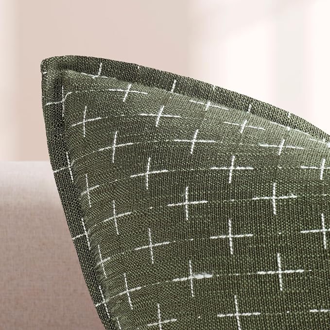 ZWJD Pillow Covers 26x26 Set of 2 Soft Polyester Textured Pillow Covers with Stylish Flange Edge Cozy Farmhouse Euro Sham Throw Pillows for Couch Bed Sofa Living Room