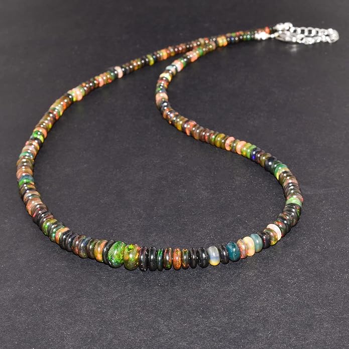 Natural Gemstone Pendant Necklace for Women Handmade Birthstone Healing Crystal Jewelry Chain 20" Stone Birthday Christmas Wedding Gifts for Her