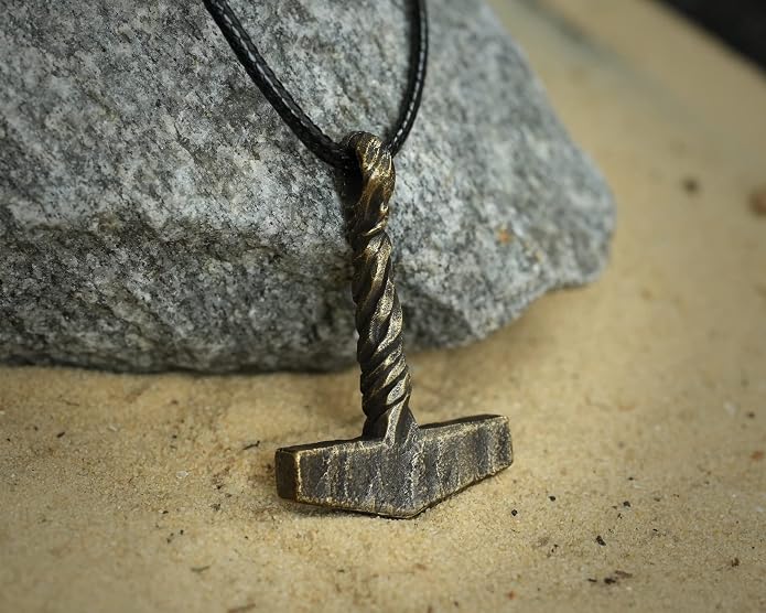 Baldur Jewelry - Thors Hammer Necklace Pendant Mjölnir - Viking Norse Thor Hammer Pendant Viking Jewelry - Thor Necklace - Thor Gifts for Men - Viking Necklace for Men
