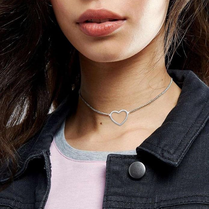 DAOCHONG S925 Sterling Silver Choker Short Necklace Pendant for Women Jewelry Gift