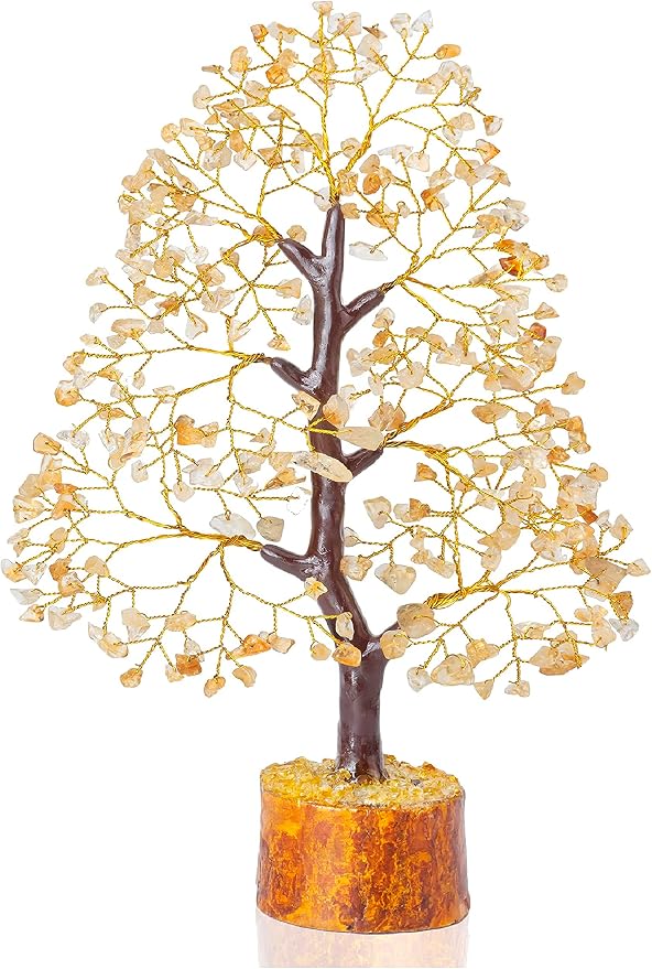 Crocon® Citrine Crystals Tree, Gifts, Birthday Gifts for Women, House Warming Gift New Home Decor, Healing Crystals Spiritual Present, Mom Birthday Gift Her, Decor, Gemstones Money Tree Positivity