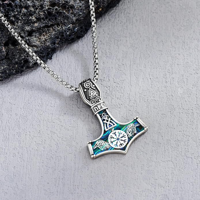 Viking Necklace for Men 925 Sterling Silver Viking Norse Pagan Jewelry Gifts for Women