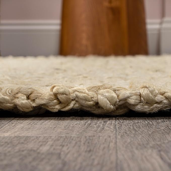 JONATHAN Y Estera Hand Woven Boucle Chunky Jute Ivory Indoor Area Rug, 5x8, Bohemian, Transitional, Easy-Cleaning for Living Room, Bedroom, Kitchen, Pet Friendly, Non-Shedding (NFR102B-5)