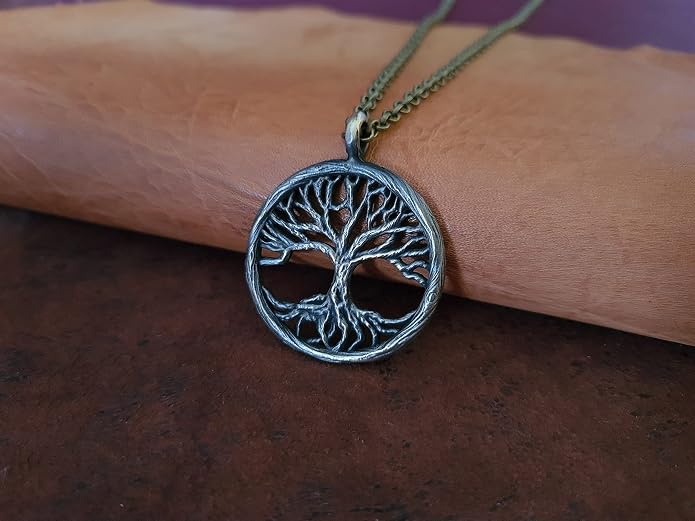 Baldur Jewelry - Handcrafted Yggdrasil Viking Norse World Tree of Life Pendant Necklace Amulet Jewelry | 925 Sterling-Silver Tree of Life Necklace | Viking Gifts |Jewelry for Men Women