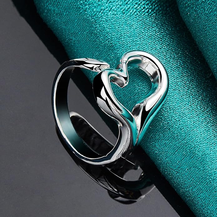 925 Sterling Silver Ring Minimalist Adjustable Rings Band Handmade Rings for Women Girls