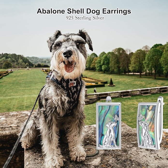 PROESS Abalone Shell Holy Mountain/Mustard Seed/Animal Earrings 925 Sterling Silver Mountain Jewelry Animal Lovers Gifts for Women