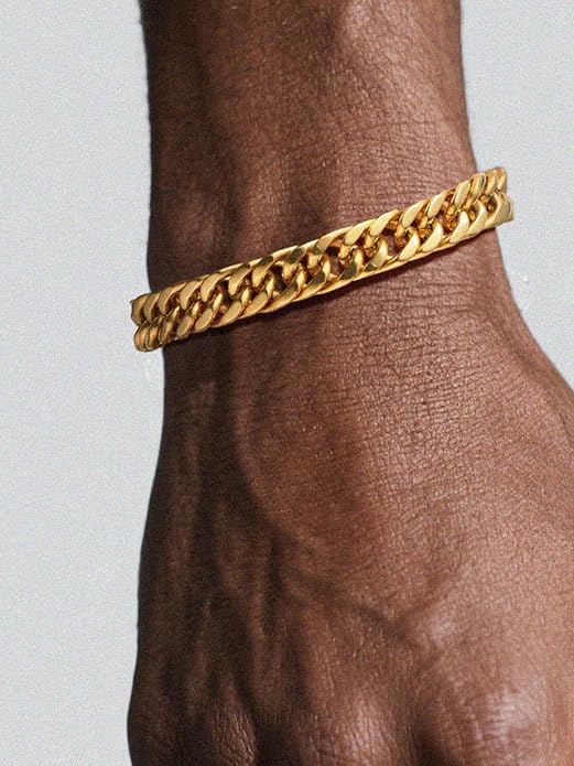 Supcare Unique Anniversary Birthday Valentines Fathers Day Stainless Steel Cuban Link Bracelets for Men Him, To My Man Dad Husband Love Always Remember Wrist Chain Bracelet Jewelry Gifts