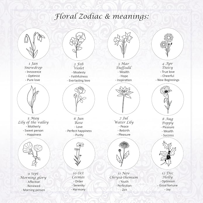 Personalized Flower Name Necklace Custom Engraved Bar Pendant Stainless Steel Floral Nameplate Jewelry Adjustable Cable Chain Gift for Her Women Mother Daughter Keepsake