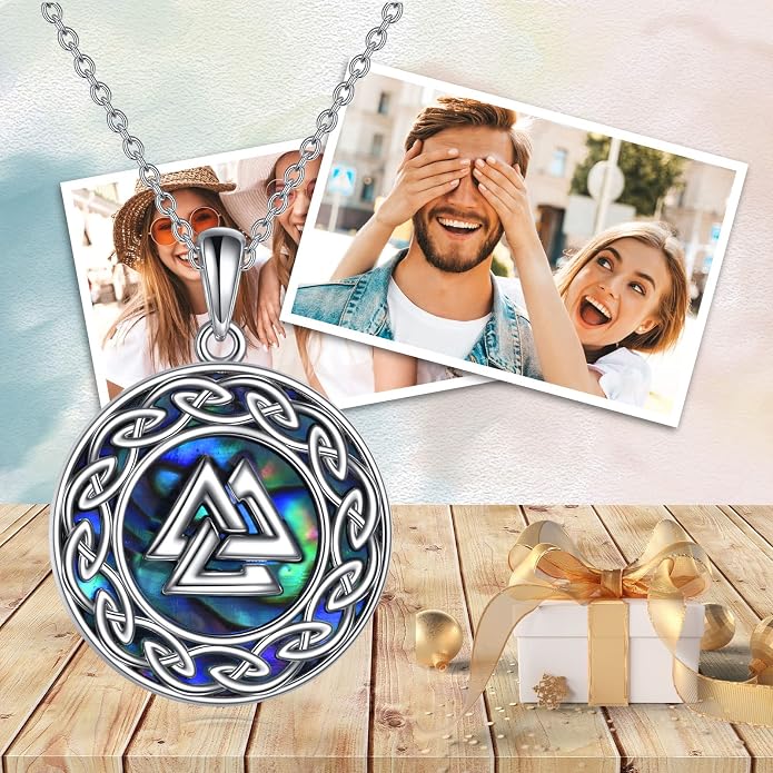 YAFEINI Sterling Silver Viking Jewelry Viking Compass Weapon Spearhead Talisman Pendant Necklace, Viking Jewelry Gift for Women Men