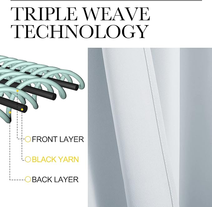 NICETOWN Kitchen Room Darkening Curtains - Window Treatment Thermal Insulated Rod Pocket Room Darkening Curtains/Drapes for Bedroom (2 Panels, 42 by 84, Platinum - Greyish White)