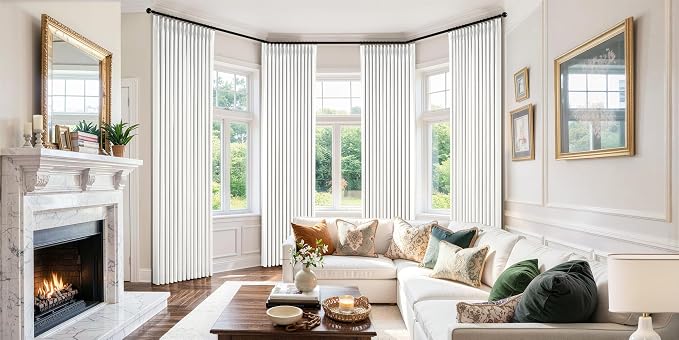 MIULEE Pinch Pleated 100% Blackout Curtains 40"x102" Long White 4 Panel Set | Thick Linen, Memory Trained Pleat, Back Tab Double Layer Drapes, Thermal Insulated, Curtain for Bedroom Living Room Darkening