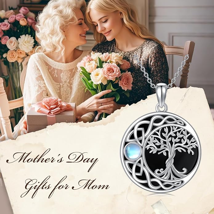 WINNICACA Tree of Life Gifts for Women 925 Sterling Silver Tree of Life Celtic Pendant Necklace Family Irish Jewelry Gifts for Women Wife Girlfriend Anniversary Birthday Gift