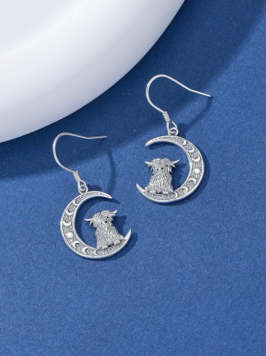 Animal/Leaf/Gothic Dangle Earrings 925 Sterling Silver Animal/Leaf/Gothic Dangle Drop Earrings Easter/Halloween/Christmas Jewelry Gifts for Women Her