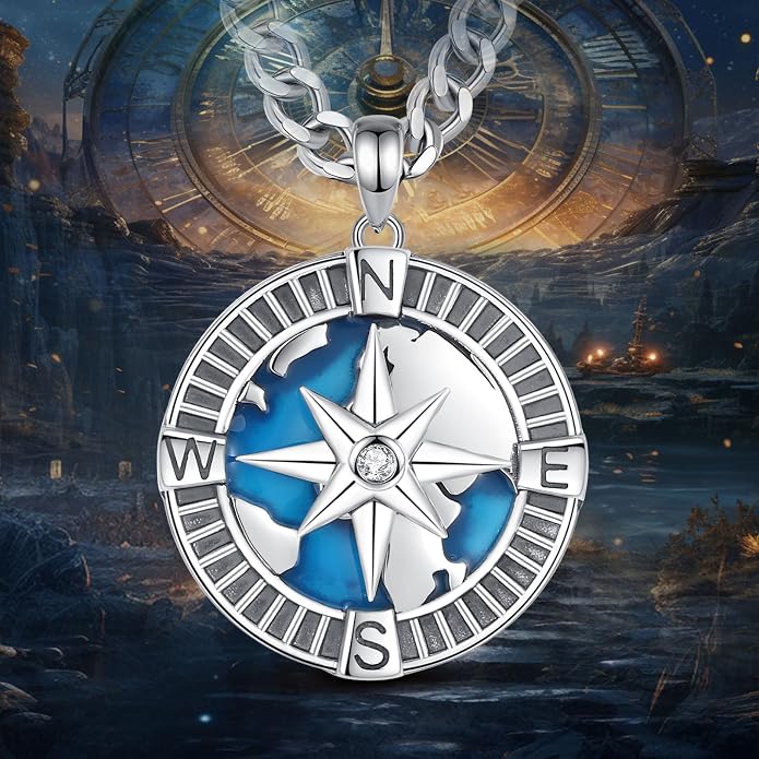 INFUSEU Mythology Pendant Necklaces for Men, Viking Norse Mjolnir Egyptian Anubis Ankh, 22-24 Inch Chain