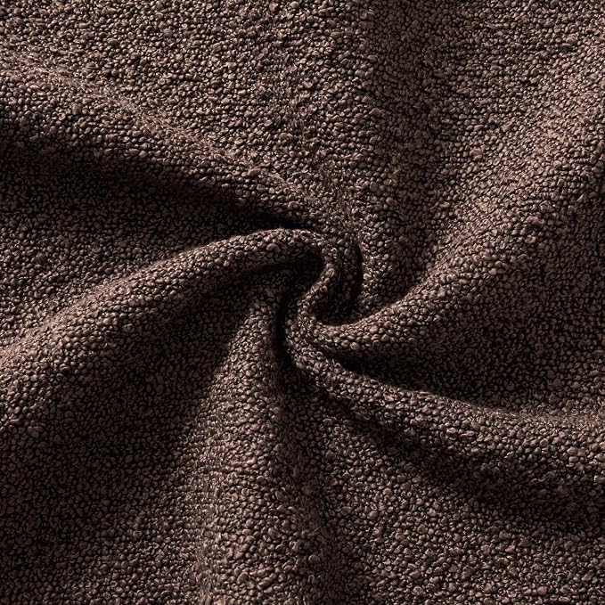 MIULEE 20x20 Decorative Lumbar Boucle Couch Pillow Covers Cocoa Brown | Set of 2 Textured Neutral Fall Autumn Throw Pillow Covers, Accent Solid Pillowcases, Sofa Living Room Home Decor