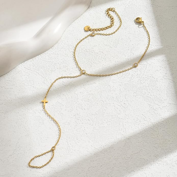 Ankle Bracelets for Women 18K Gold Plated Dainty Pearl Cross CZ Anklets Daisy Moon Star Gold Bead Satellite Cuban Link Chain Waterproof Summer Beach Foot Jewelry