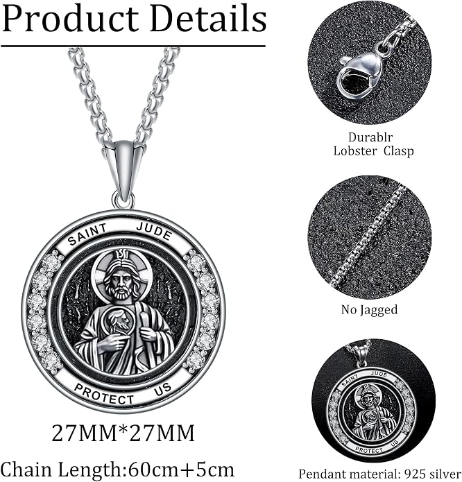 925 Sterling Silver Necklace for Men Women, Birthday Keepsake Jewelry Gifts for Mom Dad Friend