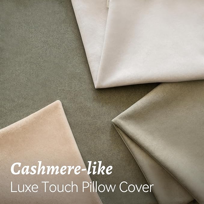 a moment Waterproof Throw Pillow Covers Set of 4,16x16 Inch Outdoor Stain Resistant Pet Friendly Pillowcases Cushion Covers for Patio Sofa and Living Room,Green
