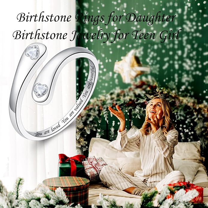 Fookduoduo 925 Sterling Silver Ring Inspirational Jewelry adjustable Wrap Open Rings for Women
