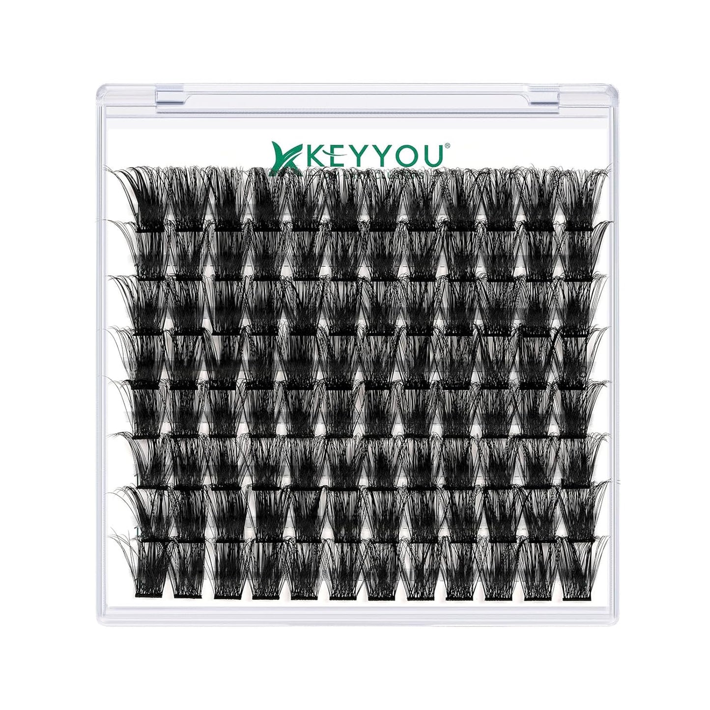Lash Clusters,96 Pcs Cluster Lashes D Curl 18mm DIY Lash Extensions Eyelash Clusters,KEYYOU Volume Wispy Individual Lashes Soft&Comfortable Easy DIY at Home(Y05,D-18mm)