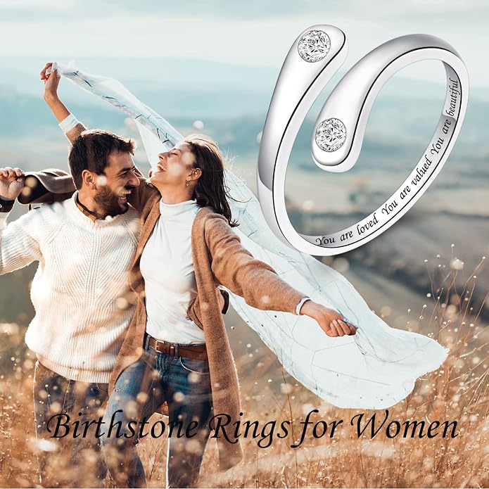Fookduoduo 925 Sterling Silver Ring Inspirational Jewelry adjustable Wrap Open Rings for Women