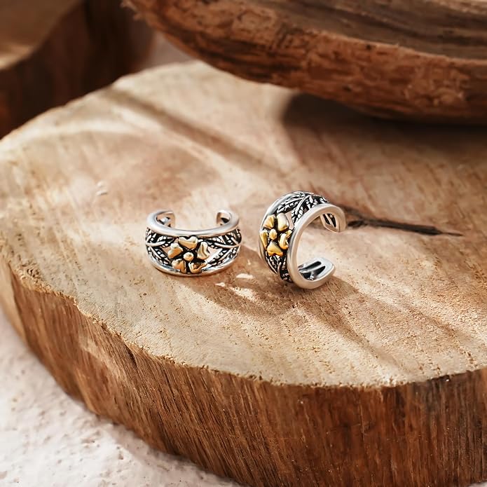 Cuff Earrings 925 Sterling Silver Ear Cuff Earrings Non-Piercing Fake Helix Cartilage Cuff Earrings Various Styles Ear Cuffs Fine Jewelry for Women