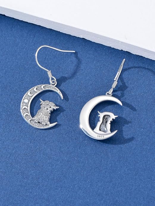 Animal/Leaf/Gothic Dangle Earrings 925 Sterling Silver Animal/Leaf/Gothic Dangle Drop Earrings Easter/Halloween/Christmas Jewelry Gifts for Women Her