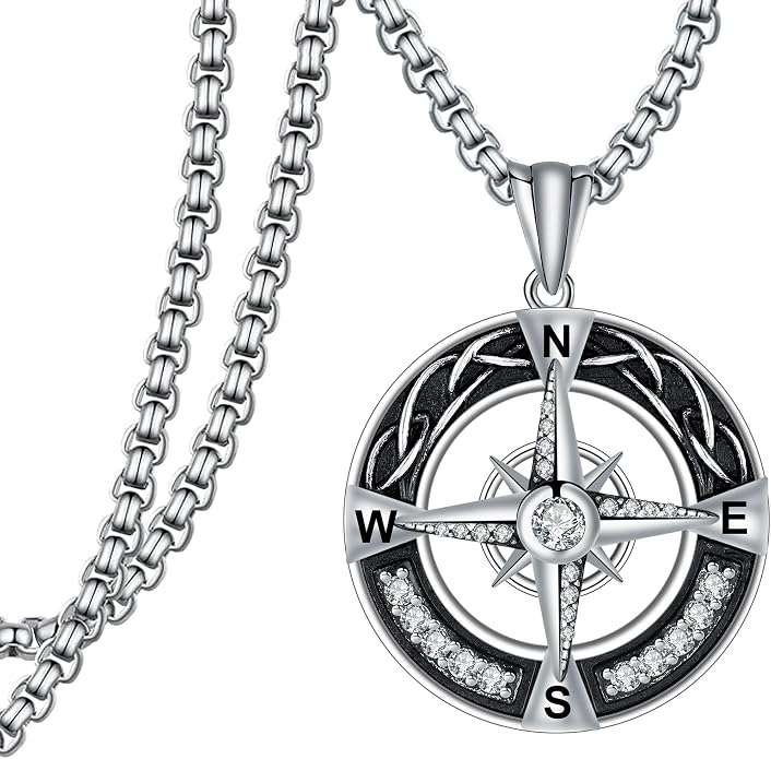 925 Sterling Silver Necklace for Men Women, Birthday Keepsake Jewelry Gifts for Mom Dad Friend