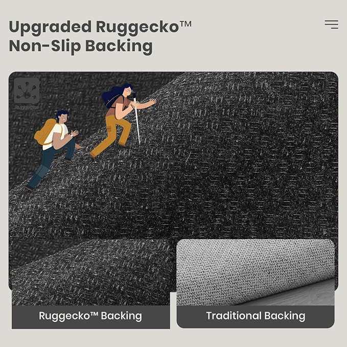 Valenrug 6x9 Area Rug - Stain Resistant 6x9 Rugs for Living Room, Non Slip High-Low Pile Textured Area Rugs for Bedroom, Folable Machine Washable Area Rug (6'x9', Beige)